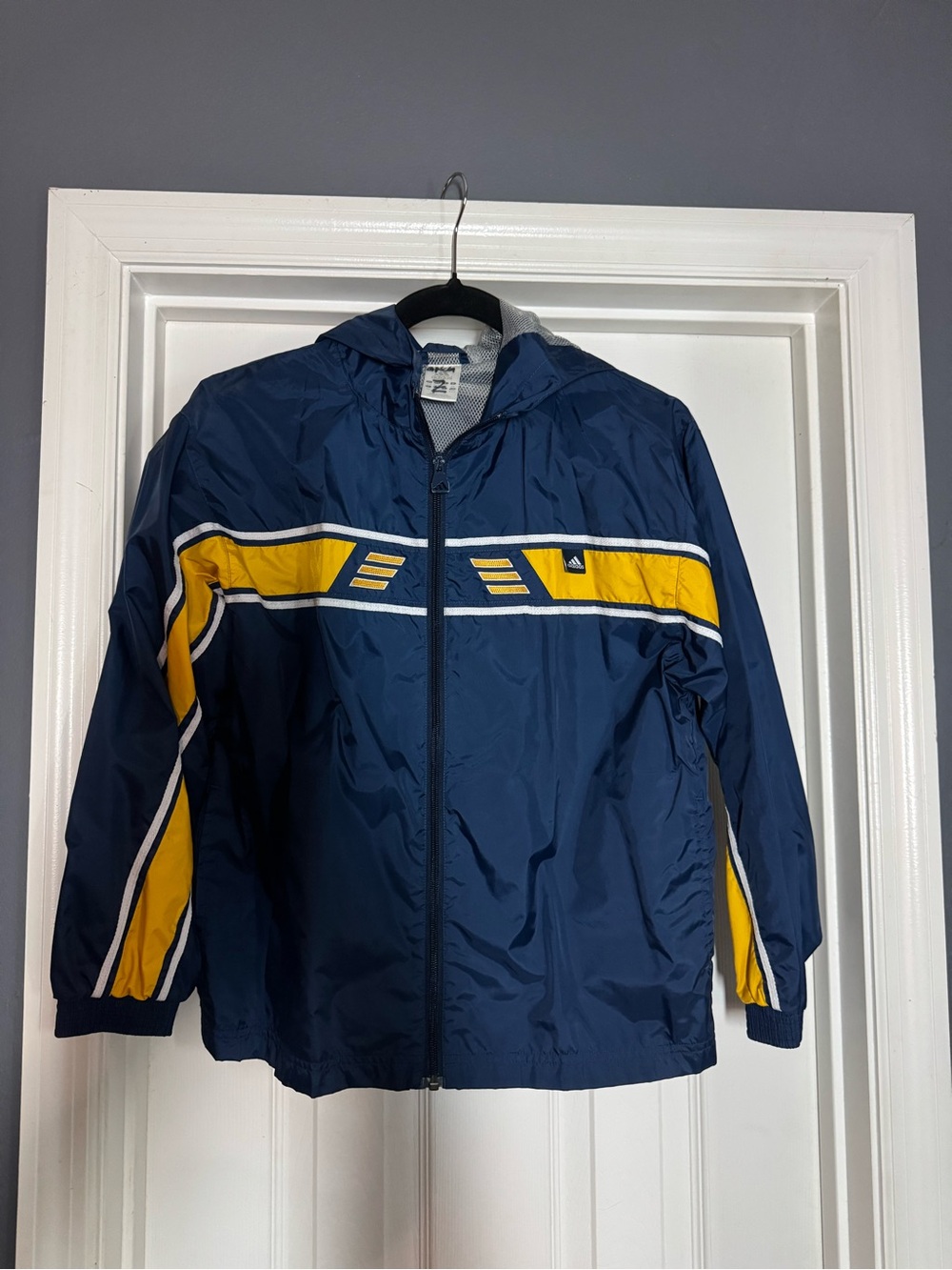 Vintage 2000 adidas Navy, climaproof Colorblock Windbreaker Jacket